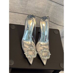 Good American Cinder- F*cking- Rella Heels Size 8